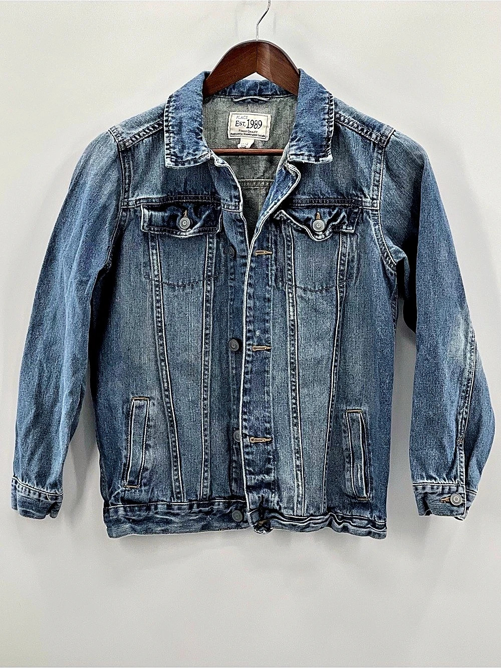 531 Place Denim Jacket Blue Size Large 10/12 Like New